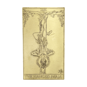 Hanged Man Brass Tarot Card