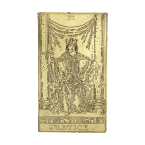 Justice Brass Tarot Card