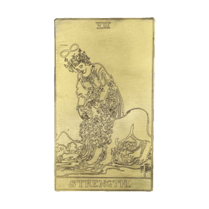 Strength Brass Tarot Card