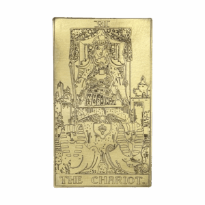 The Chariot Brass Tarot Card