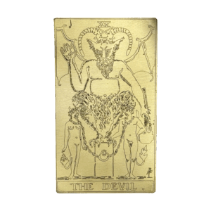 The Devil Brass Tarot Card