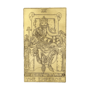 The Emperor Brass Tarot Card
