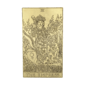 The Empress Brass Tarot Card