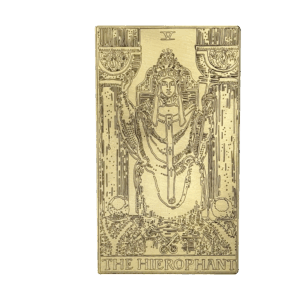 The Heirophant Brass Tarot Card