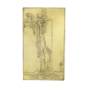 The Hermit Brass Tarot Card