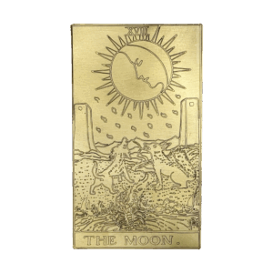 The Moon Brass Tarot Card